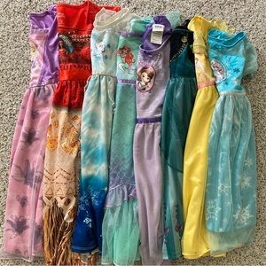 4T Girls Disney Princess Nightgown Lot (8 Dresses!)